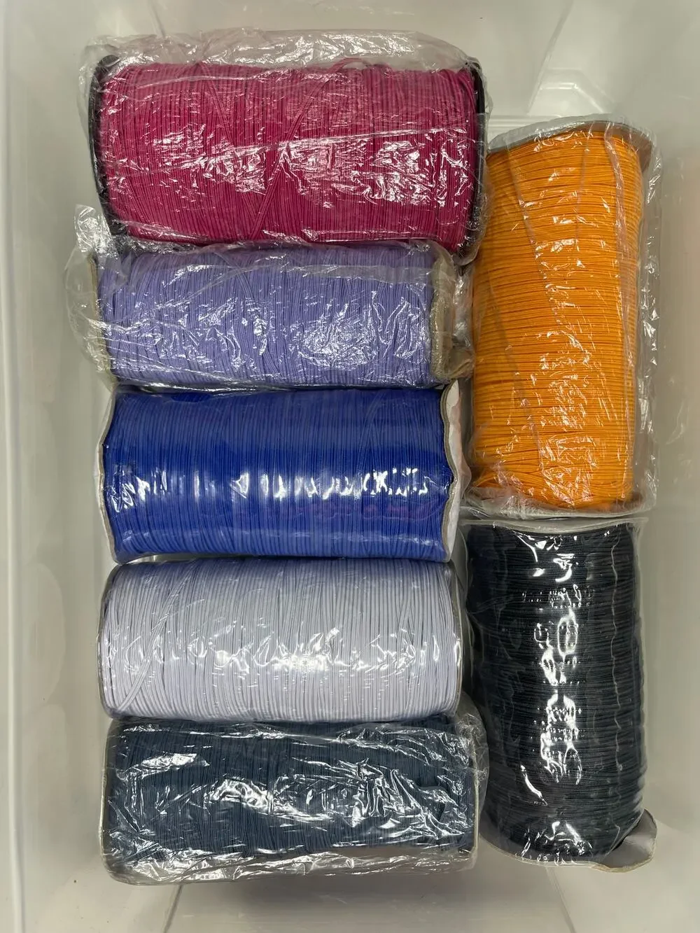 LOT 7 — Rolls Multicolor Elastic Cord Trim String — Sewing Crafts Masks — 4.6lbs